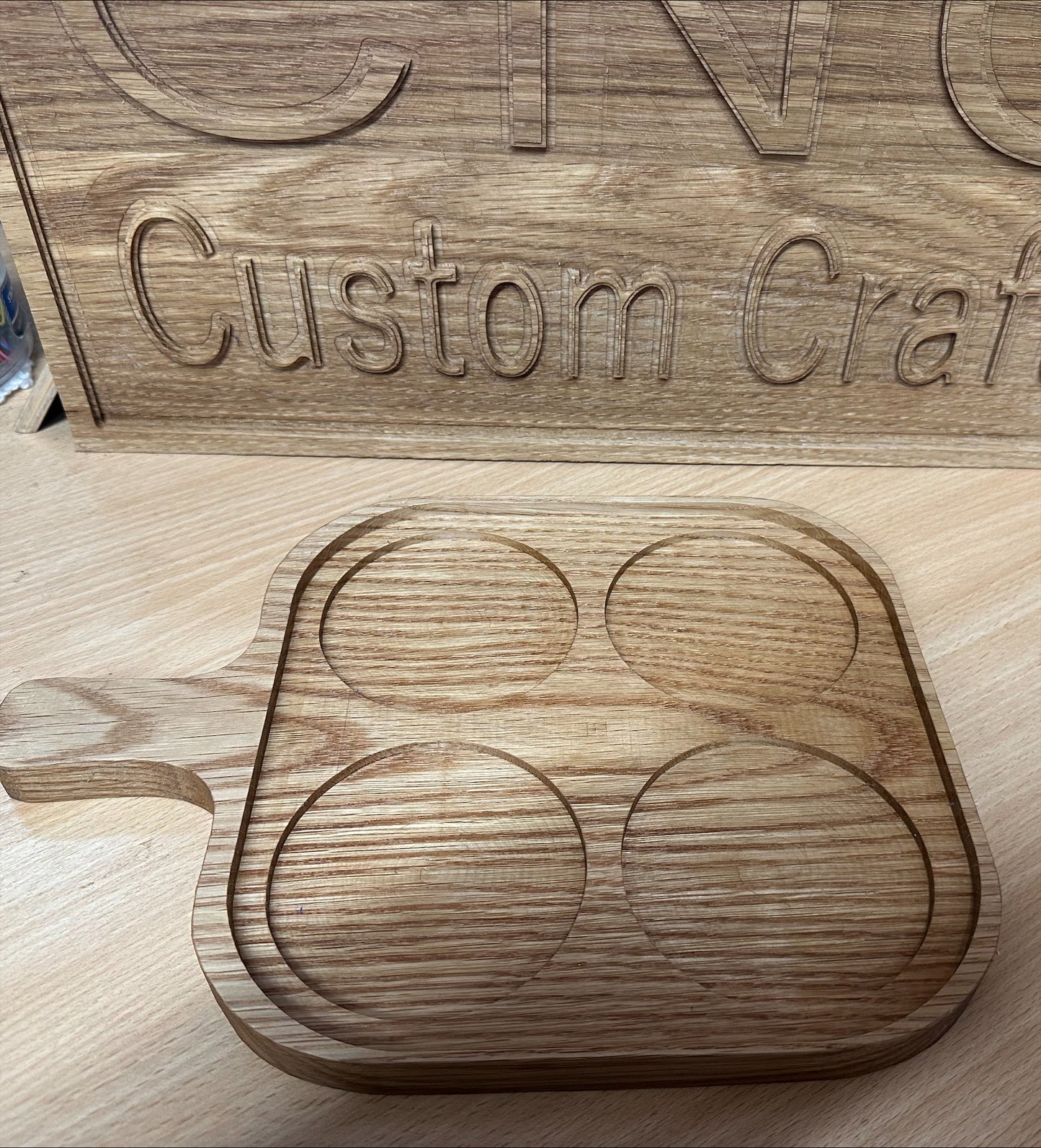 oak Cup carrier tray ... 4 cups