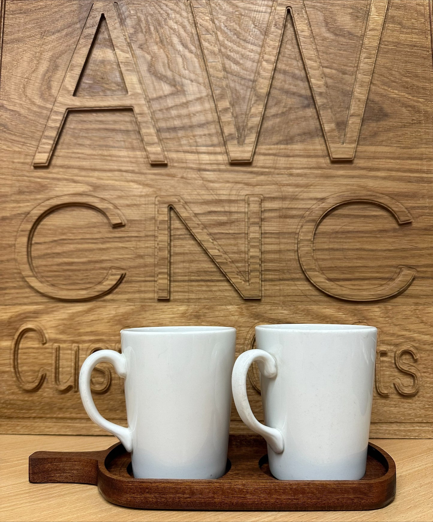 Cup carrier wooden 2 cups
