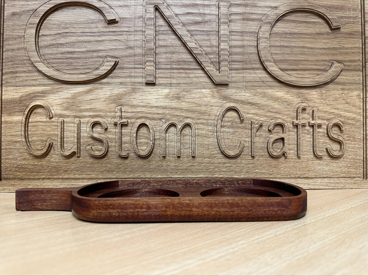 Cup carrier wooden 2 cups