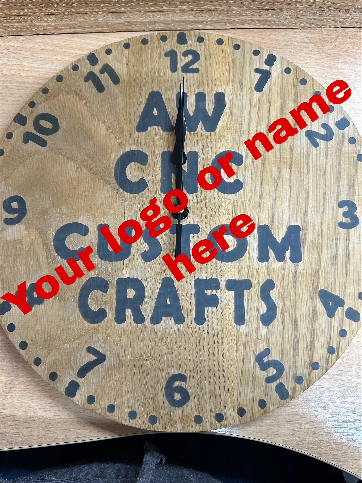 Wooden personalized clock